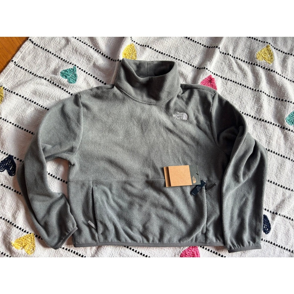 The North Face Anchor Funnel Neck Fleece Pullover Grey Womens Small